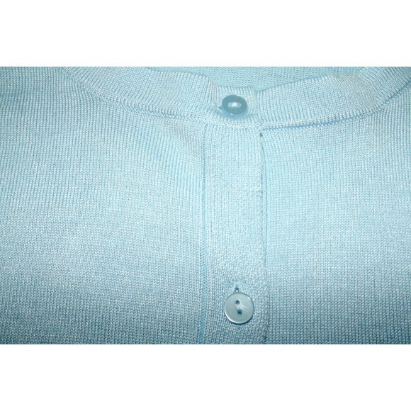 Time and Tru Cardigan Sweater Womens Size Small Light Blue Button lightweight - Picture 5 of 11